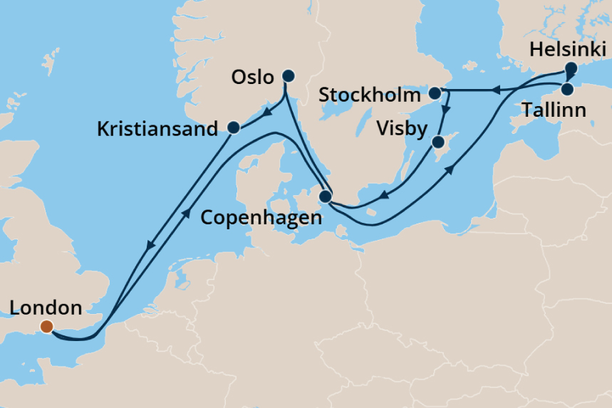 Scandinavia - Cruise Map