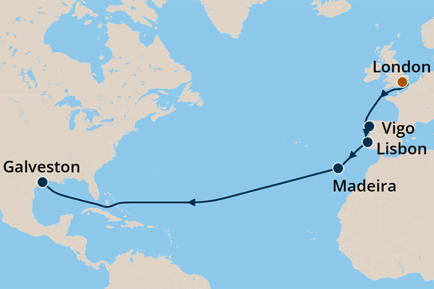 Transatlantic - Cruise Map