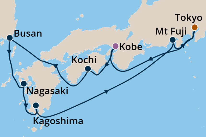 Japan - Cruise Map