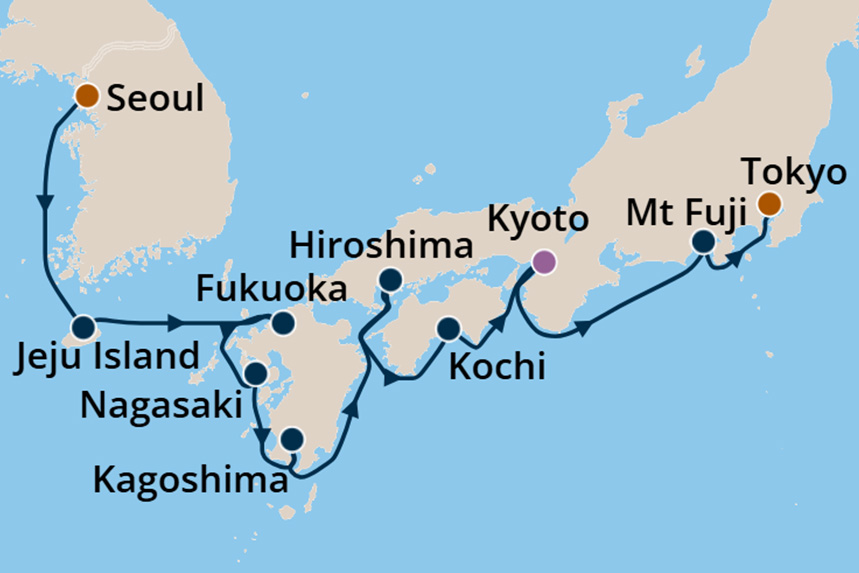 Japan - Cruise Map