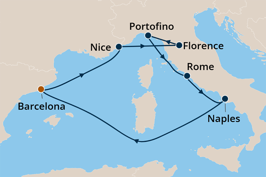 Mediterranean - Cruise Map
