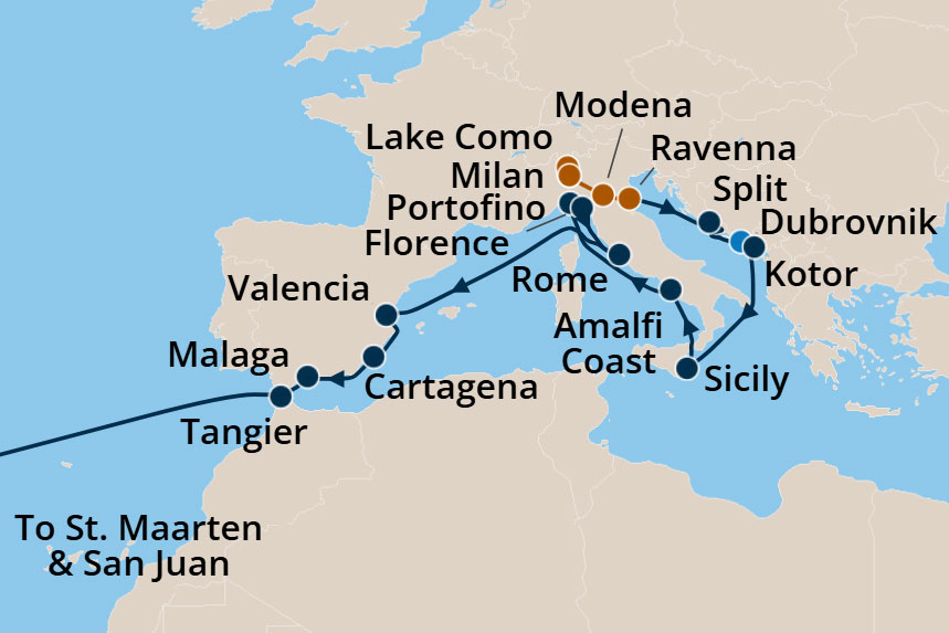 Transatlantic - Cruise Map