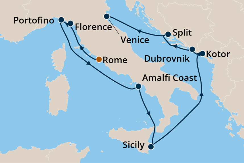Mediterranean - Cruise Map