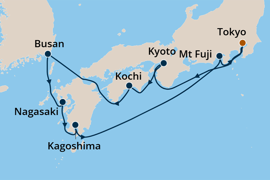Japan - Cruise Map
