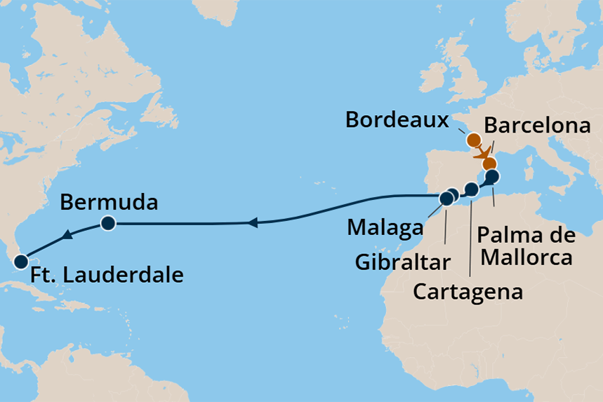 Transatlantic - Cruise Map