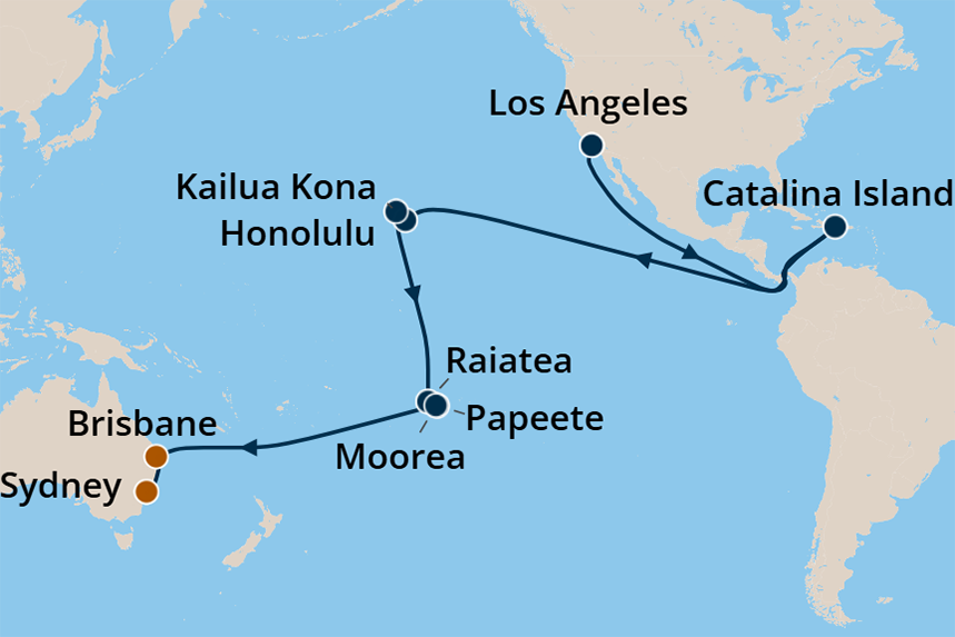 Transpacific - Cruise Map