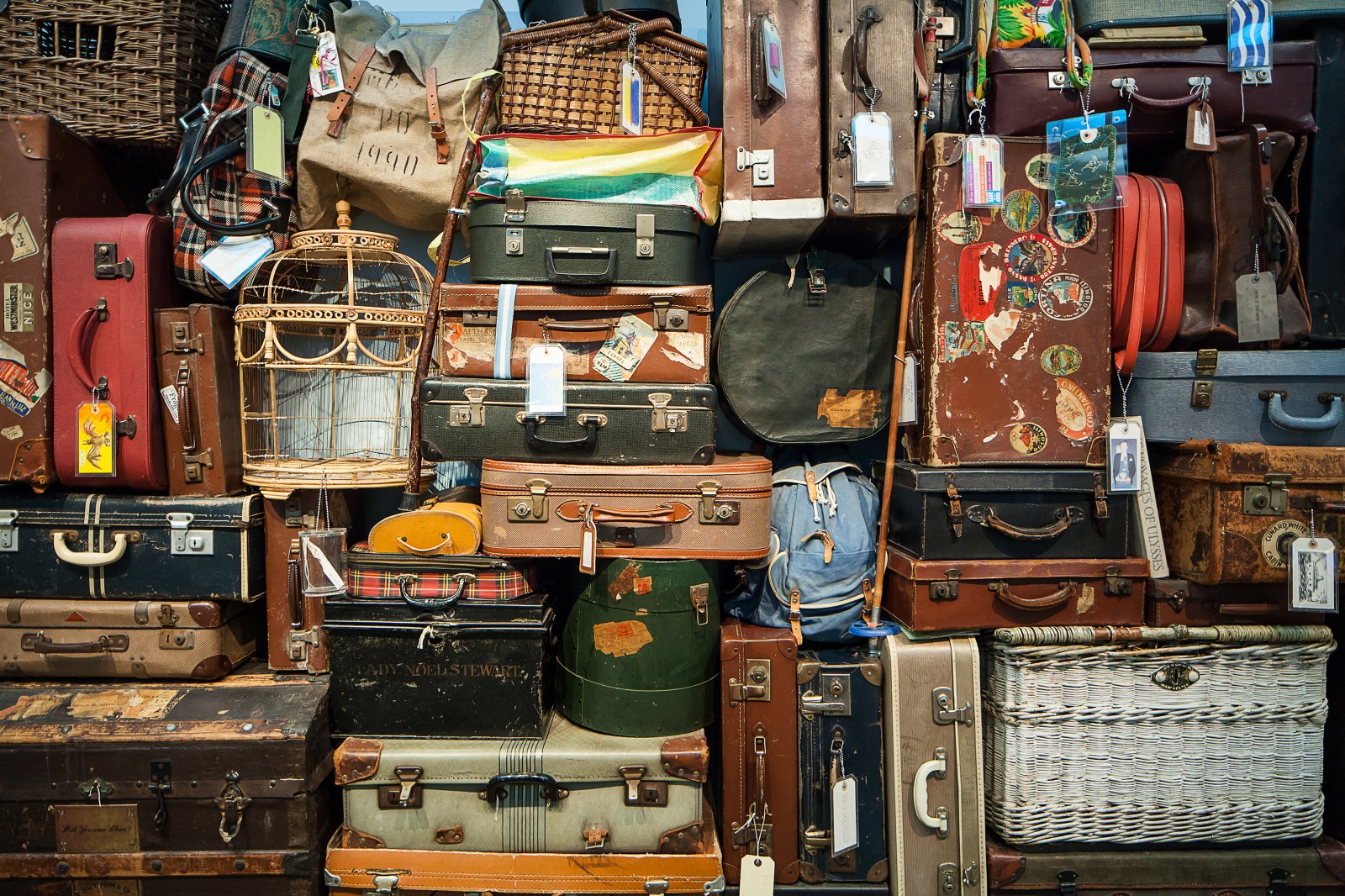 Luggage packed and ready for travel