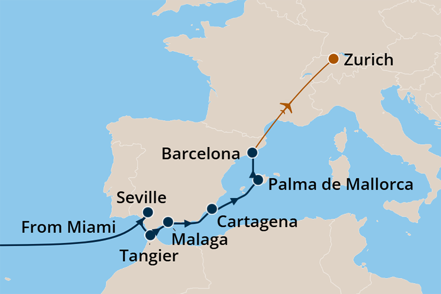 Transatlantic - Cruise Map