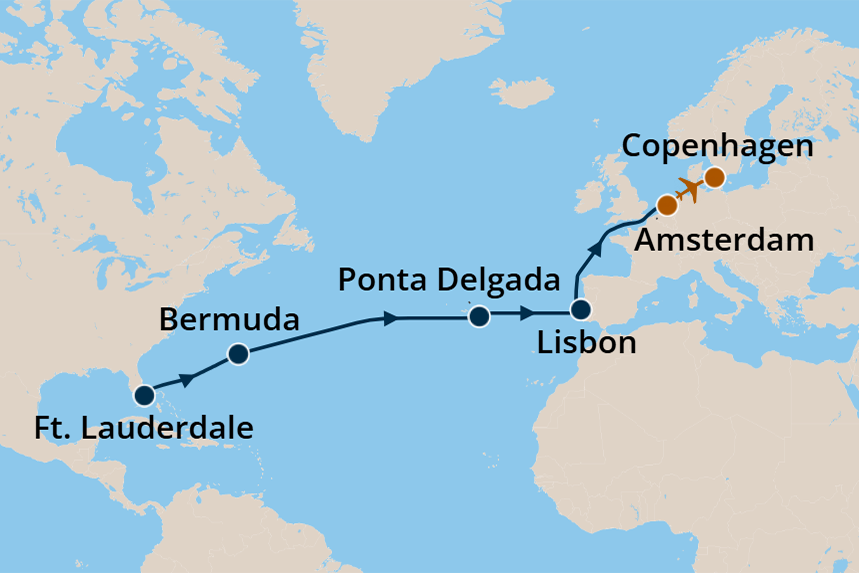 Transatlantic - Cruise Map
