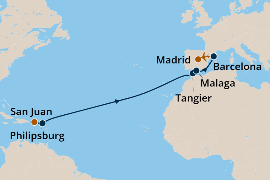 Transatlantic - Cruise Map