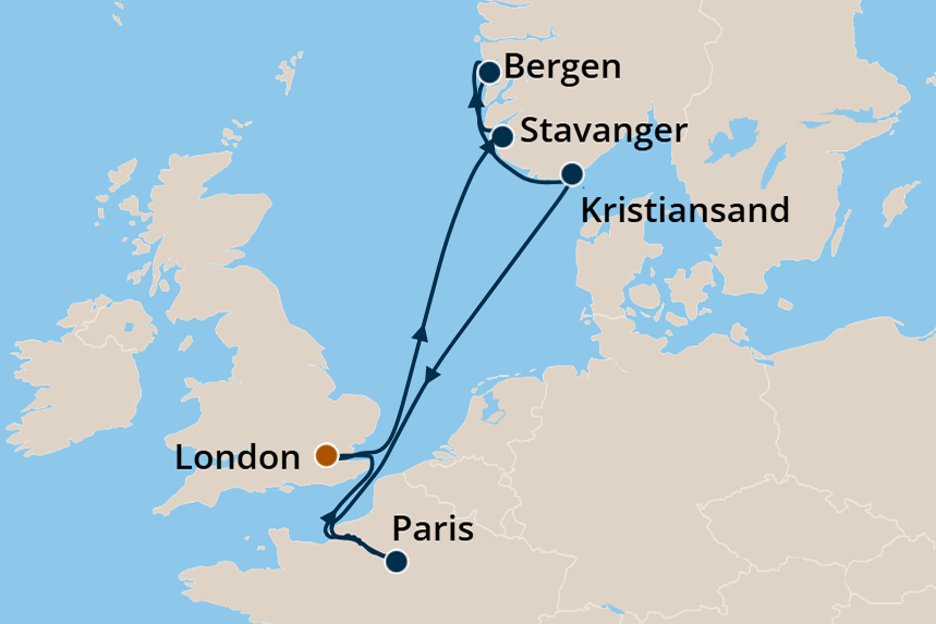 Norway - Cruise Map