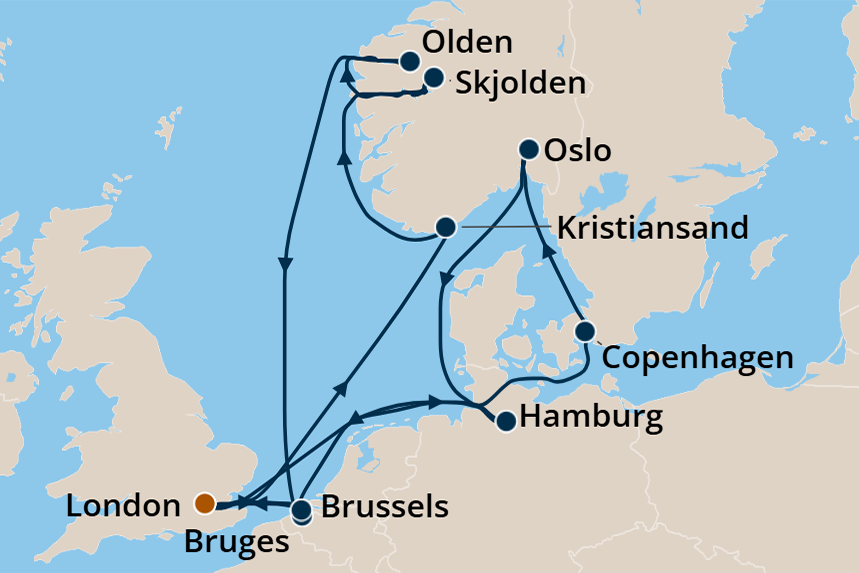 Norway - Cruise Map
