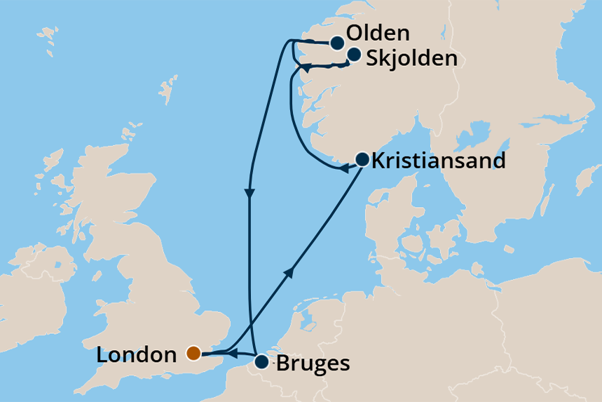 Norway - Cruise Map