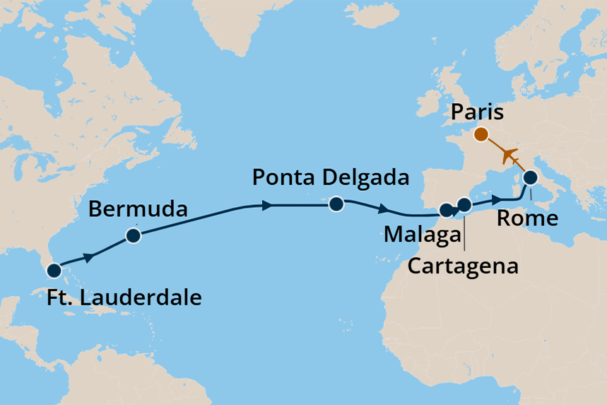 Transatlantic - Cruise Map