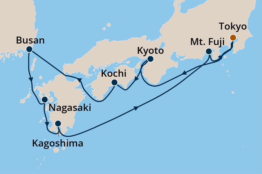Japan - Cruise Map