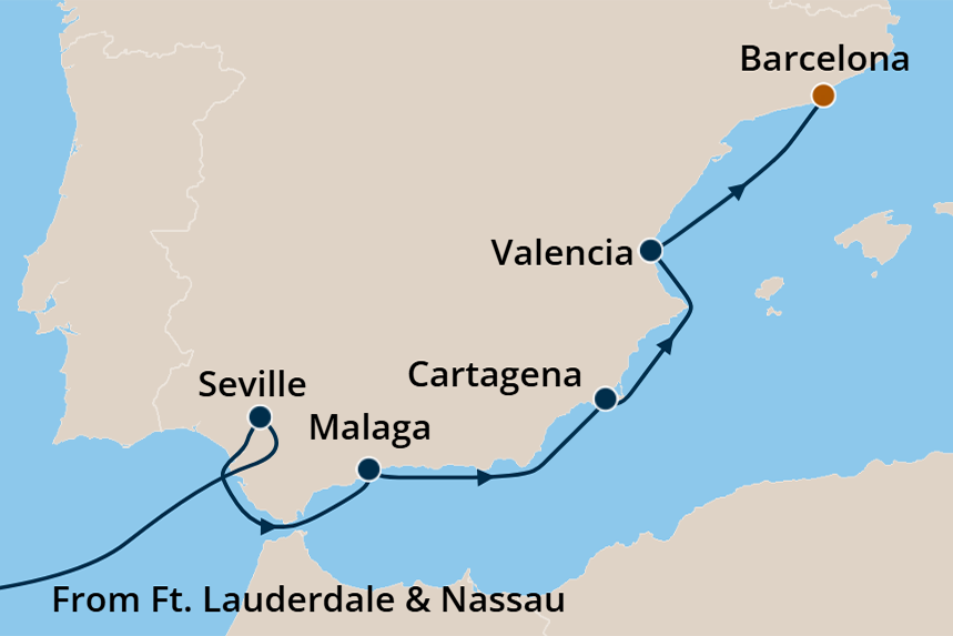 Transatlantic - Cruise Map