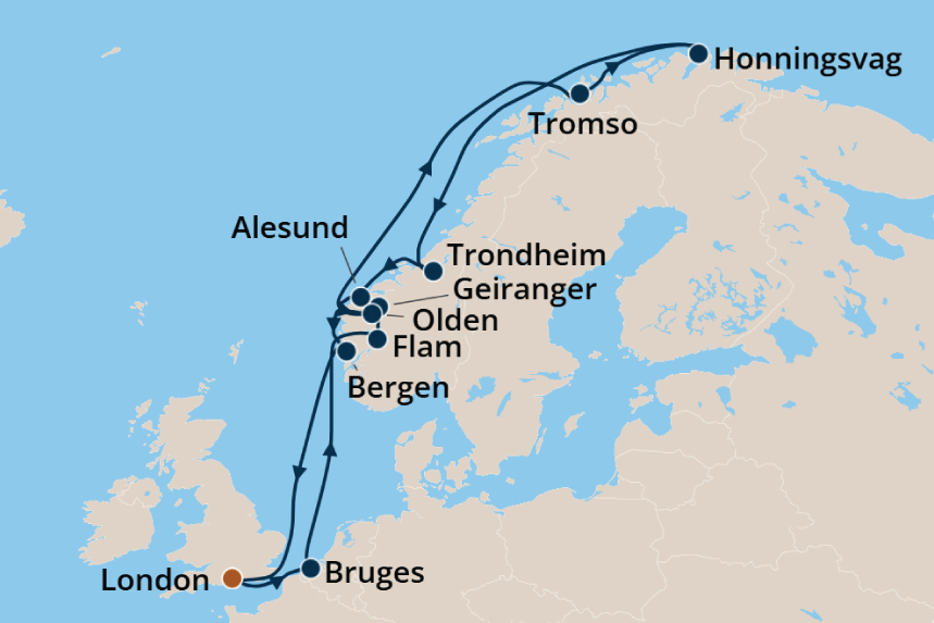Norway - Cruise Map