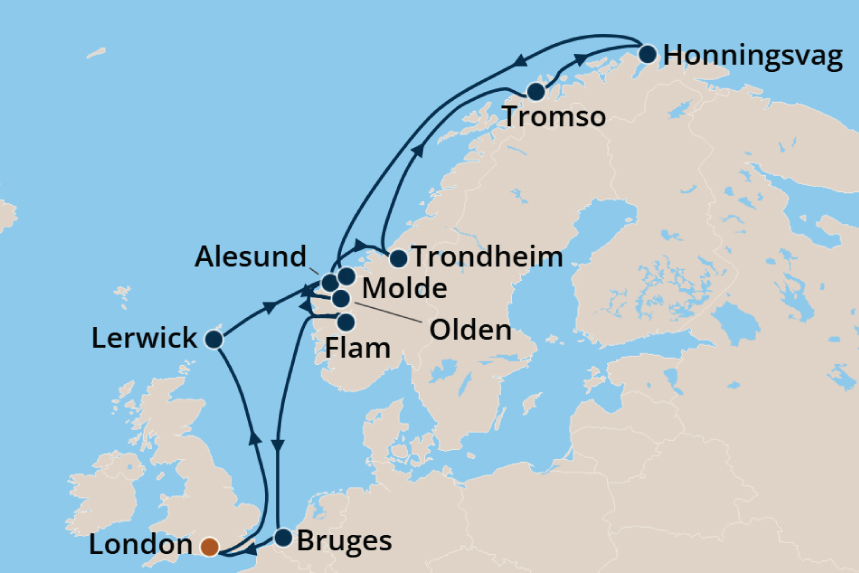 Norway - Cruise Map