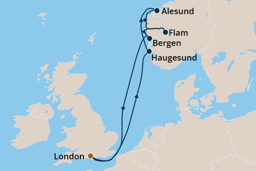 Norway - Cruise Map