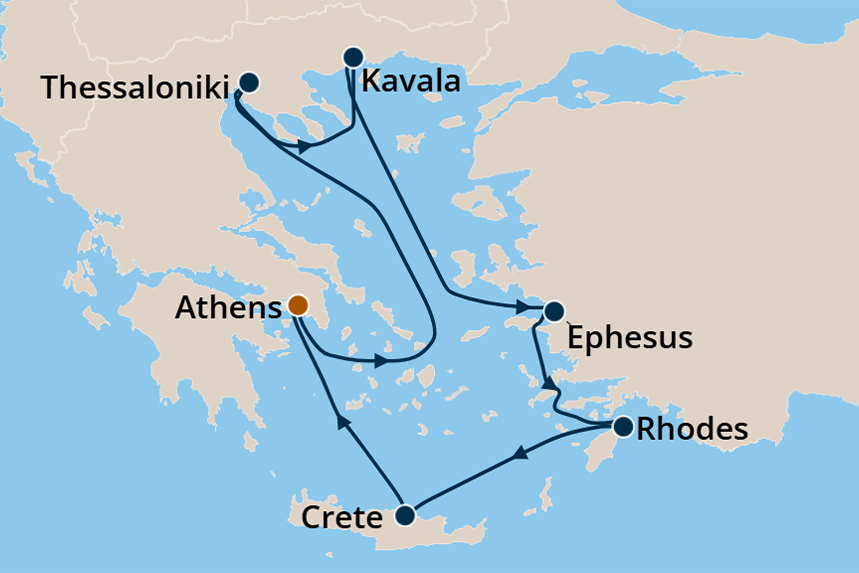Greek Isles - Cruise Map
