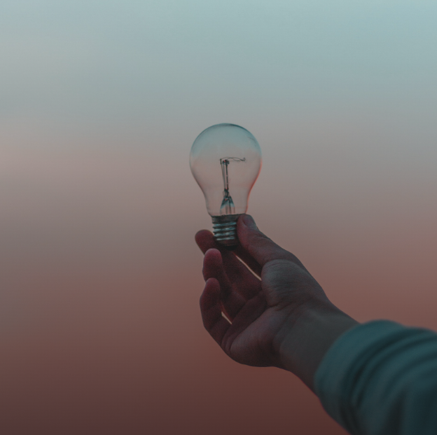 A photo of a lightbulb