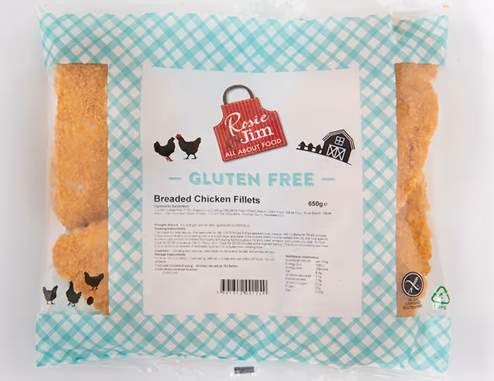 Rosie & Jim Gluten Free Breaded Fillets
