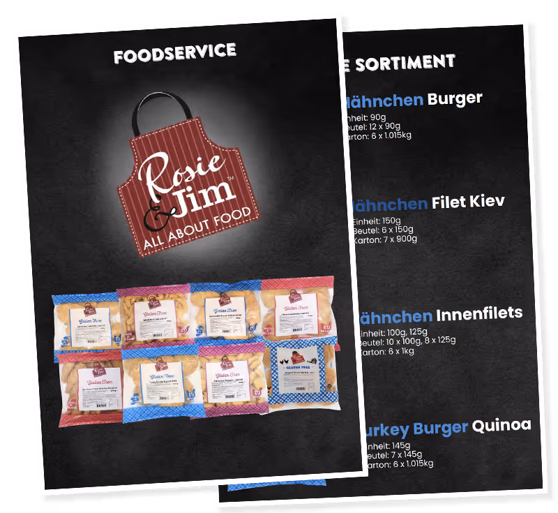 Rosie & Jim Foodservice-Produktliste