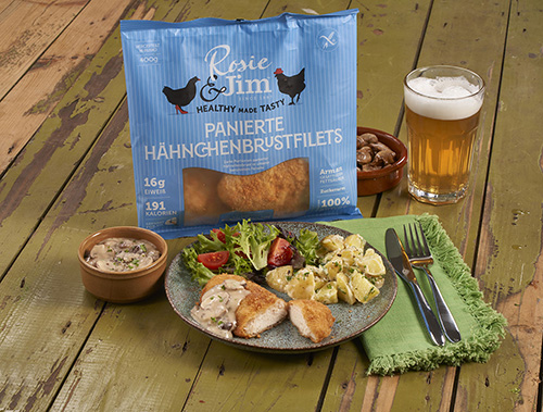 Panierten Hähnchenbrustfilets