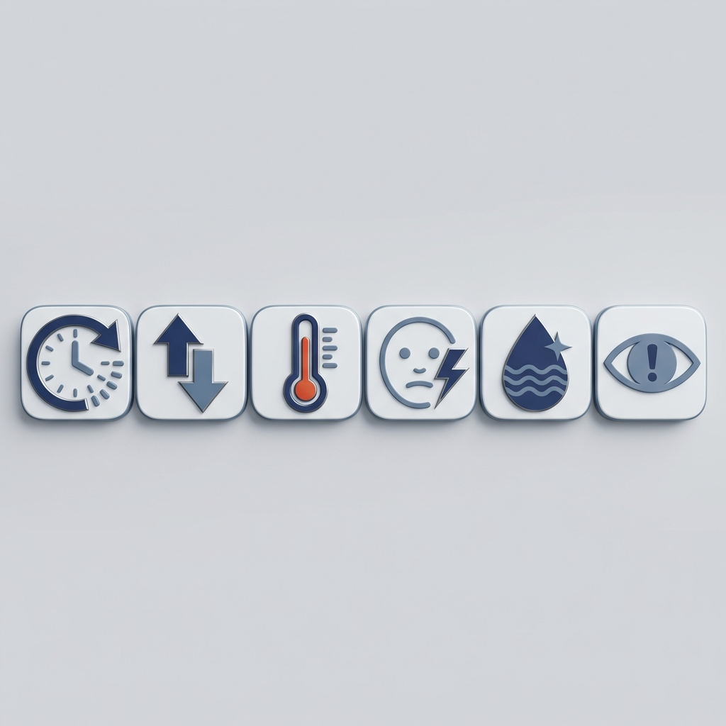 Sinus infection red flags icons quick scan