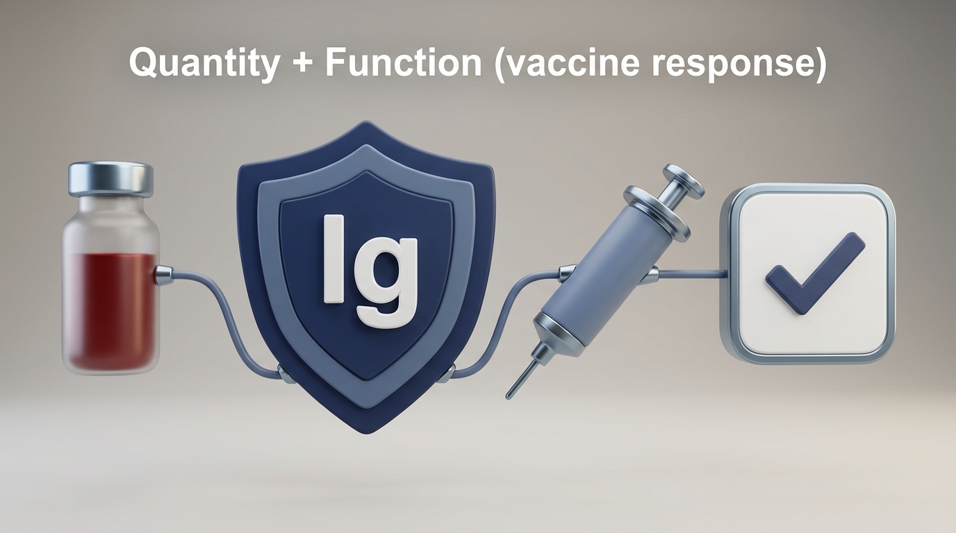 Immune testing visualization: quantity and function with vaccine response