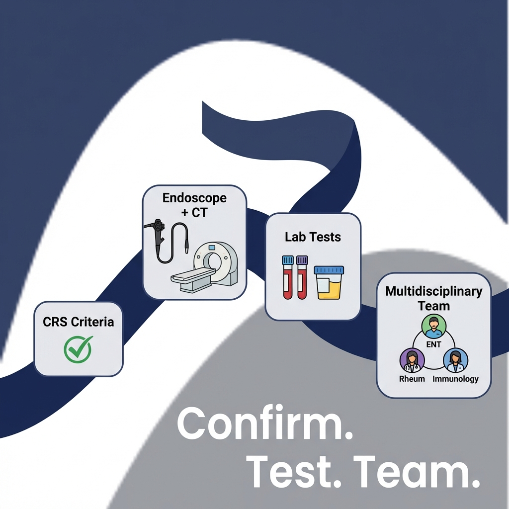 Ribbon path: Confirm, Test, Team diagnostic steps