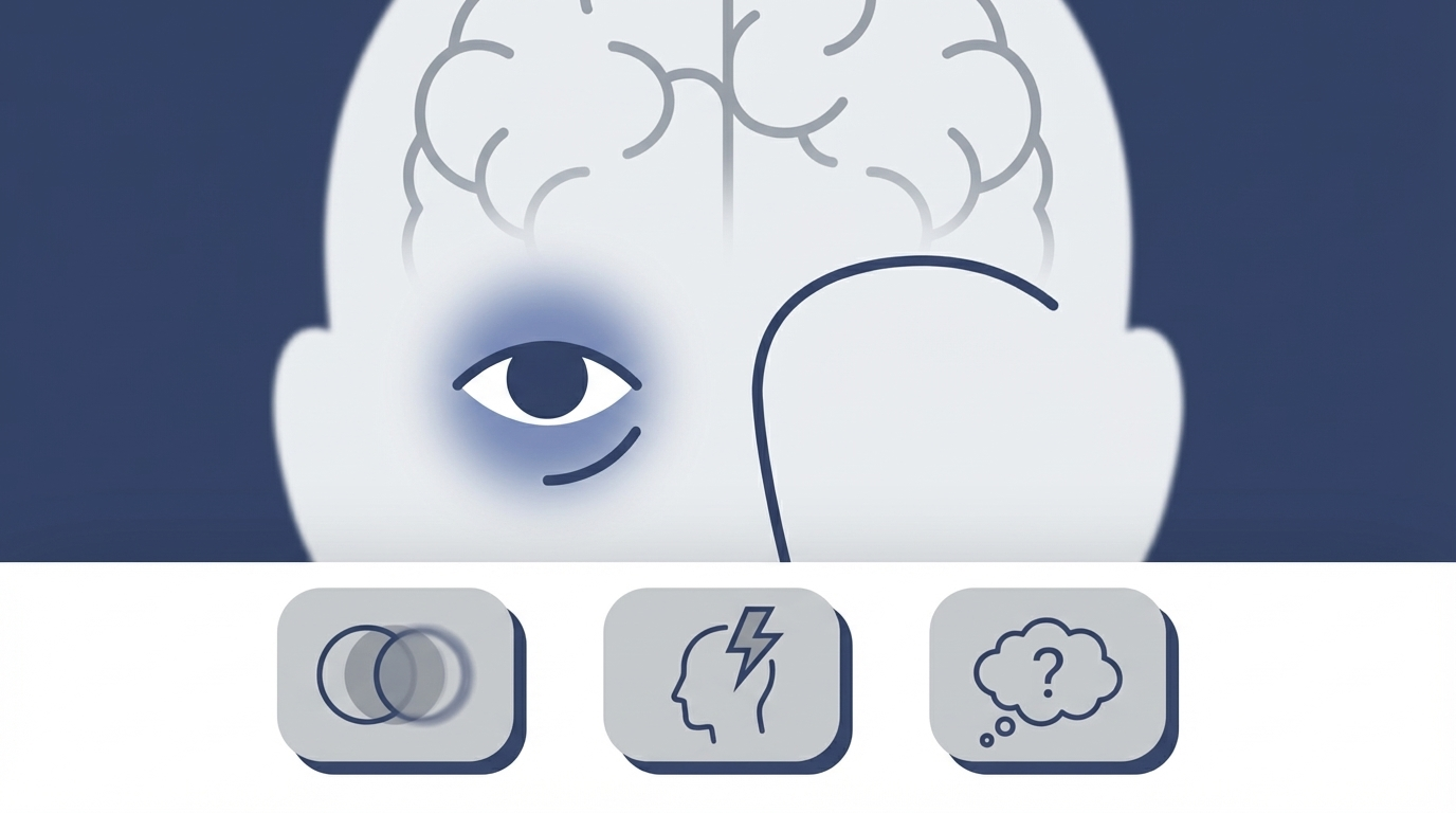 Red-flag sinus symptoms related to eye and brain involvement