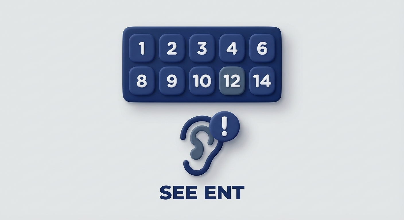 See an ENT after 2 weeks calendar visual