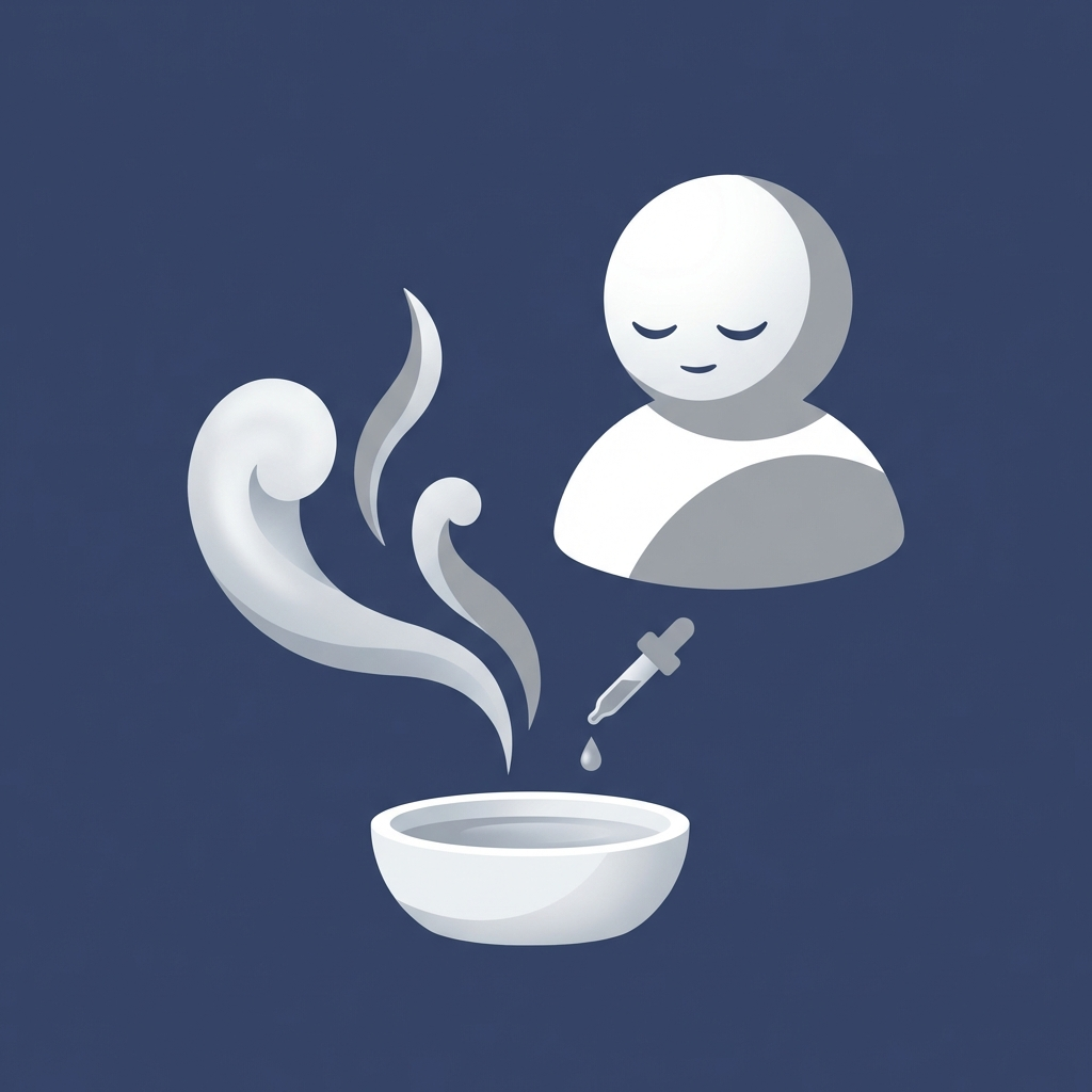 Safe steam inhalation with a dropper and gentle vapors