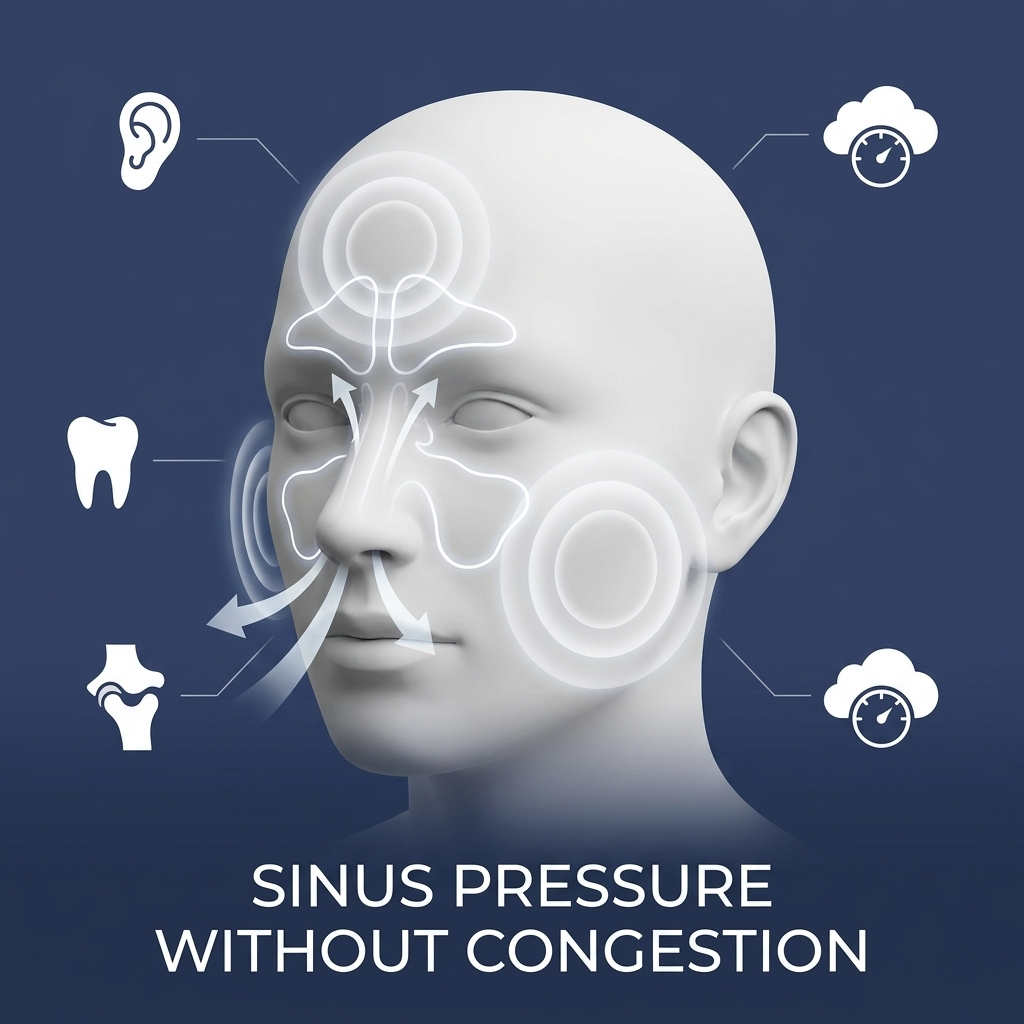 Sinus Pressure Without Congestion: Causes, Symptoms, and Relief Options
