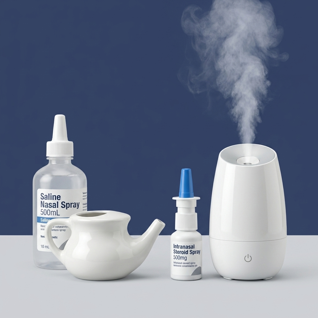 Treatments that work: saline irrigation, steroid spray, humidifier