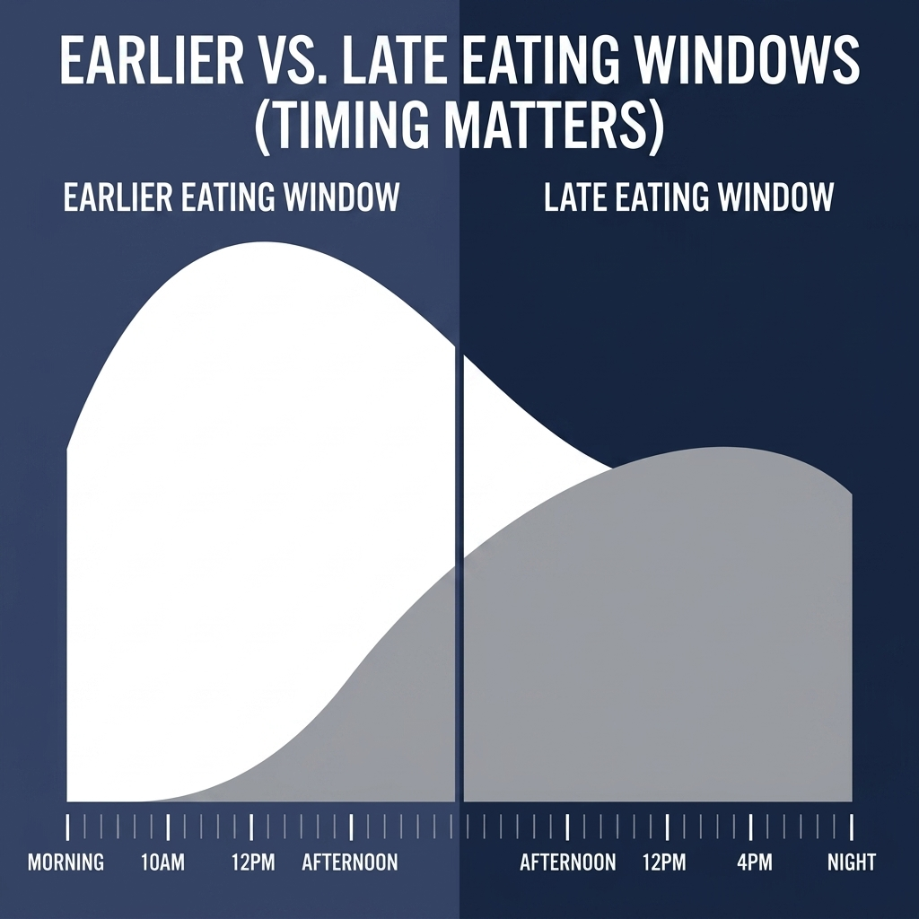 Earlier vs. late eating windows (timing matters)