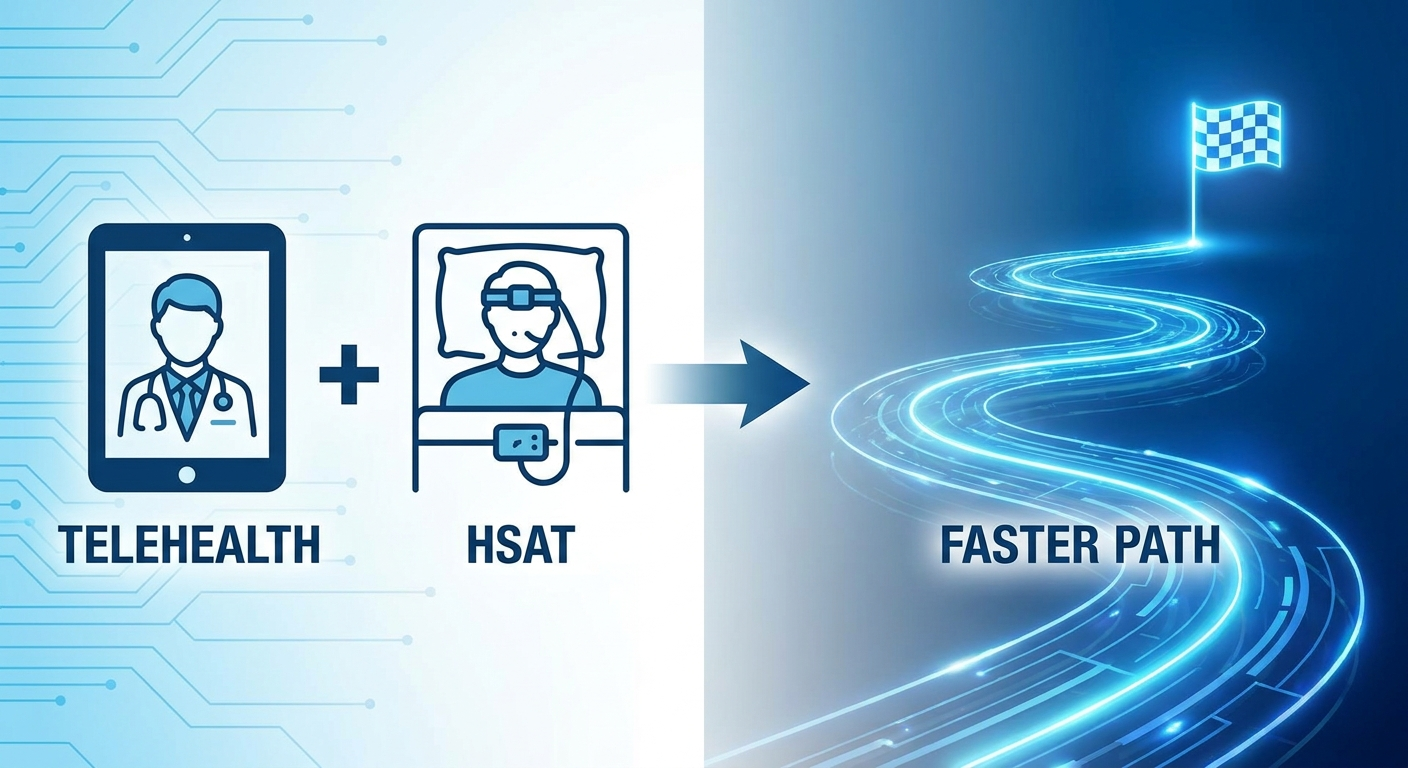 Telehealth + HSAT = faster path
