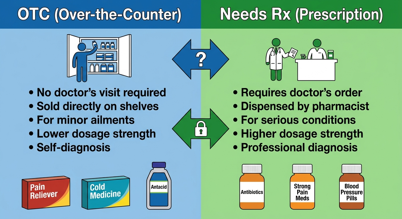 What’s OTC vs needs Rx