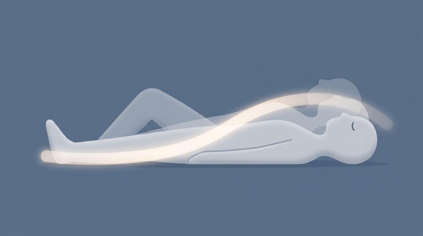 Progressive muscle relaxation wave moving from feet to head