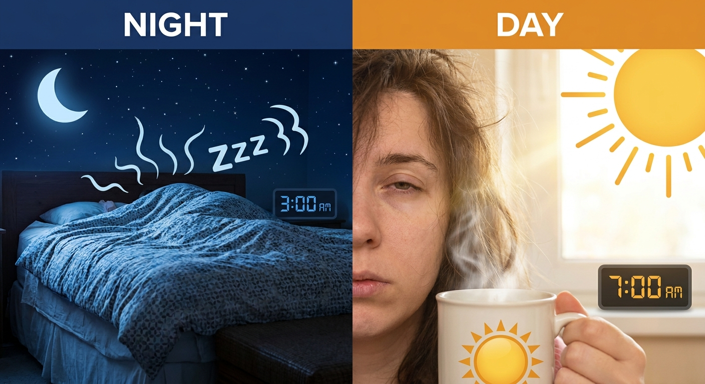 Night vs day symptoms split: snoring and sleepiness contrast