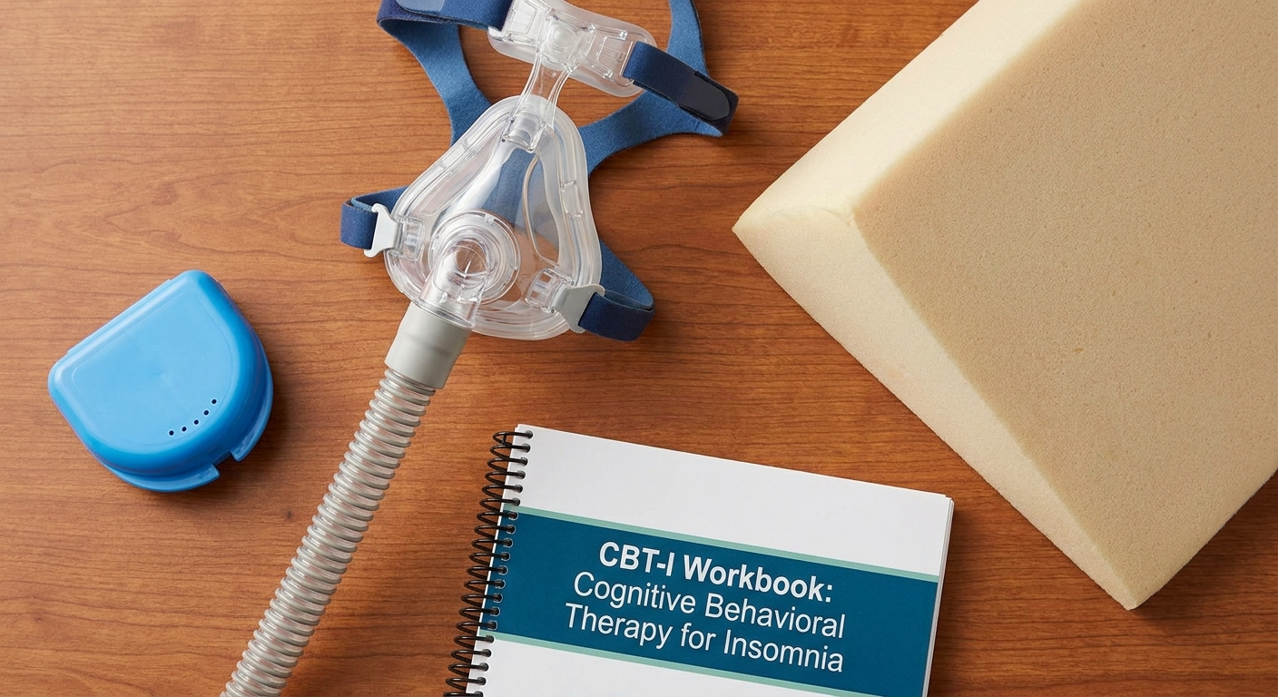 Sleep treatment options: CPAP, oral appliance, pillow, CBT-I