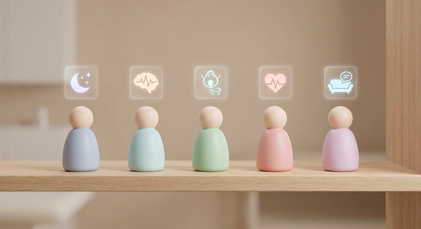Multidisciplinary sleep care team figurines