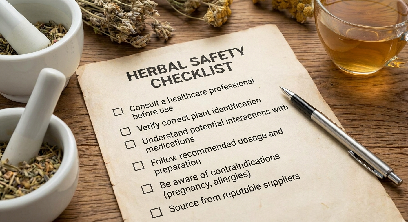 Herbal safety checklist