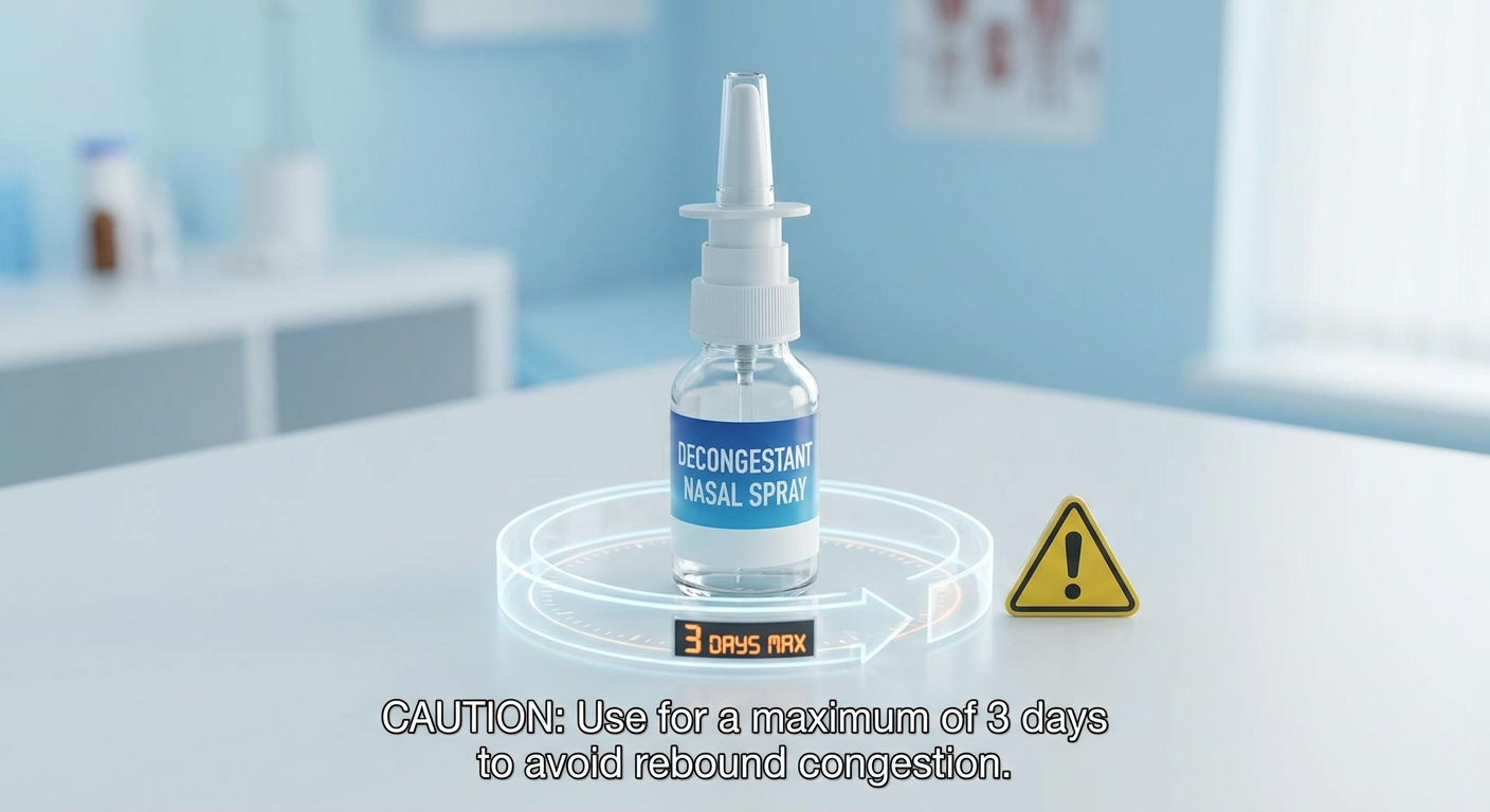 Decongestant caution with 3-day guideline