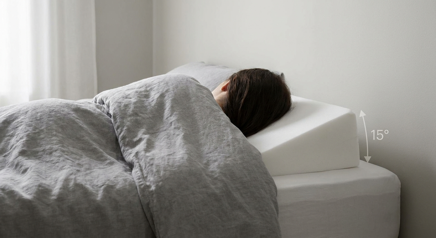 Elevate your head with a wedge pillow to reduce congestion