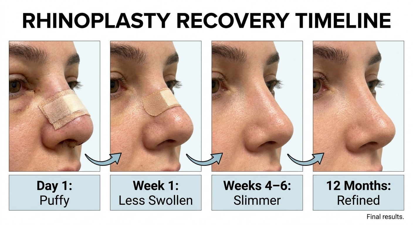 Recovery progression over time from Day 1 to 12 months