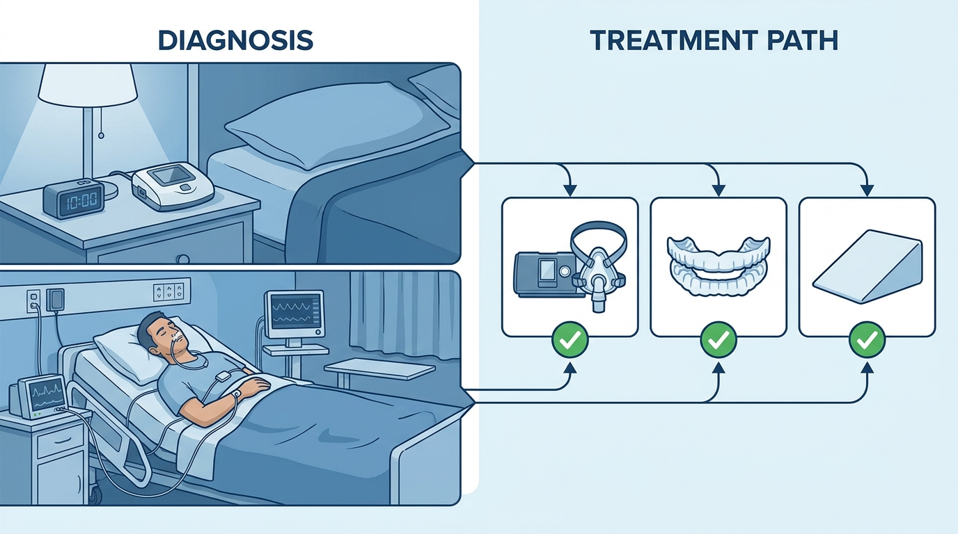 Diagnosis and treatment path: HSAT, lab study, and therapies