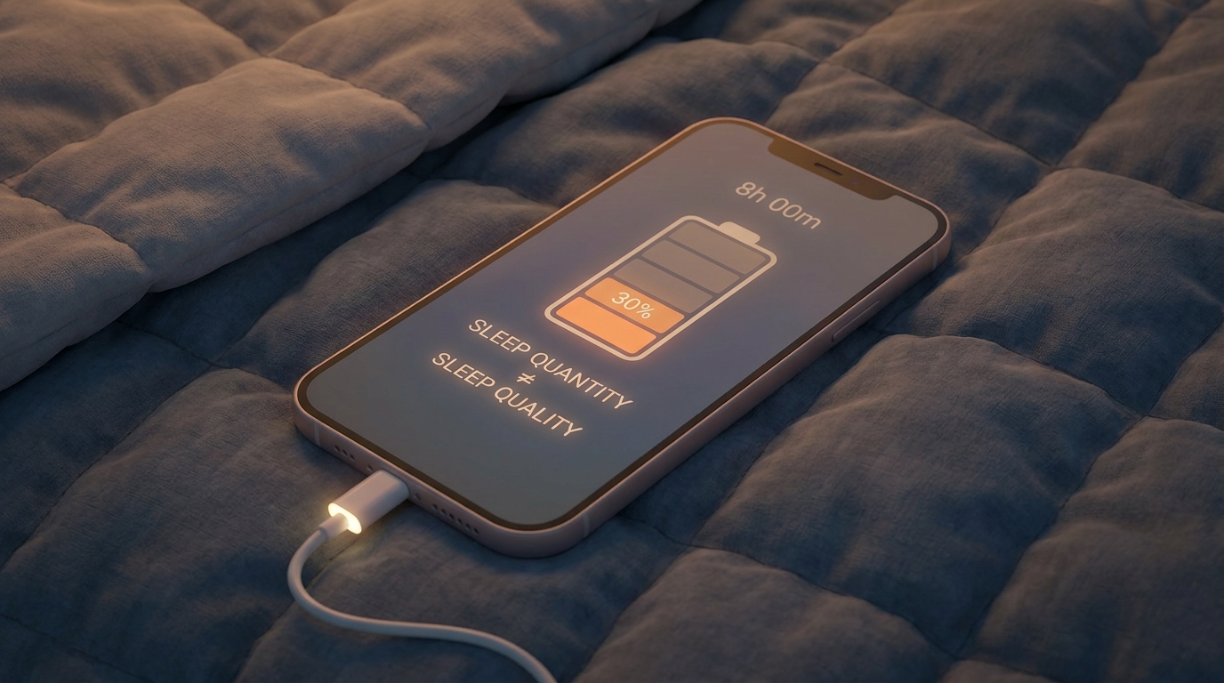 Sleep quantity vs quality phone charging analogy