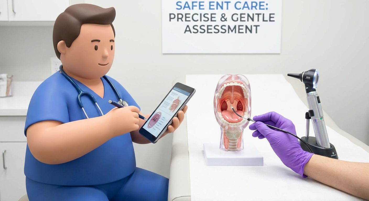 Professional ENT care with careful assessment and removal